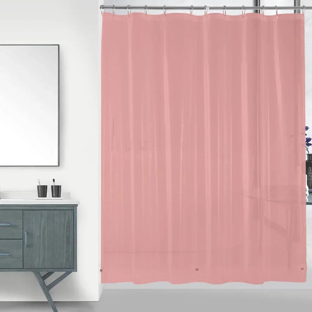 High Clear Shower Curtain Waterproof Transparent Curtains Liner Mildew PEVA Bath Curtains With Hooks Home PEVA Bathroom Decor