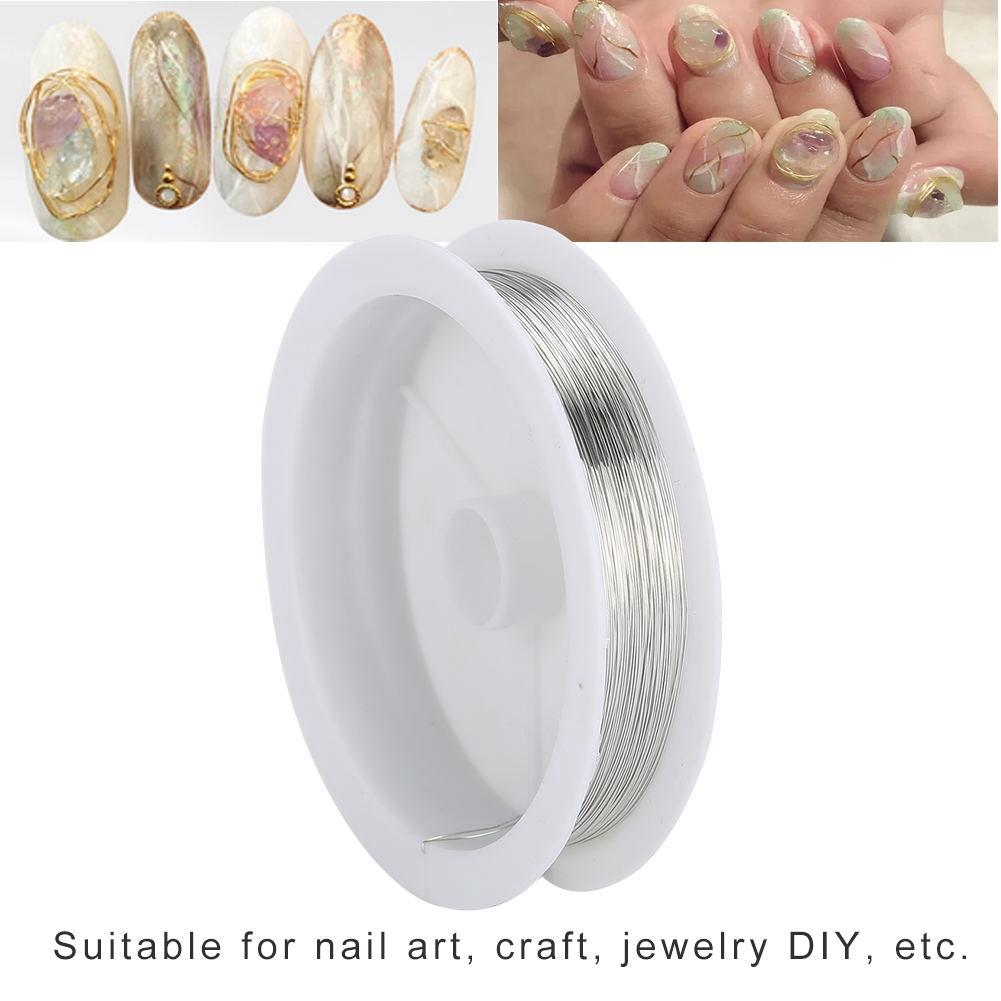 Beads String Jewelry Accessories Nail Art Manicure Metal Copper Wire Thread(Gold)