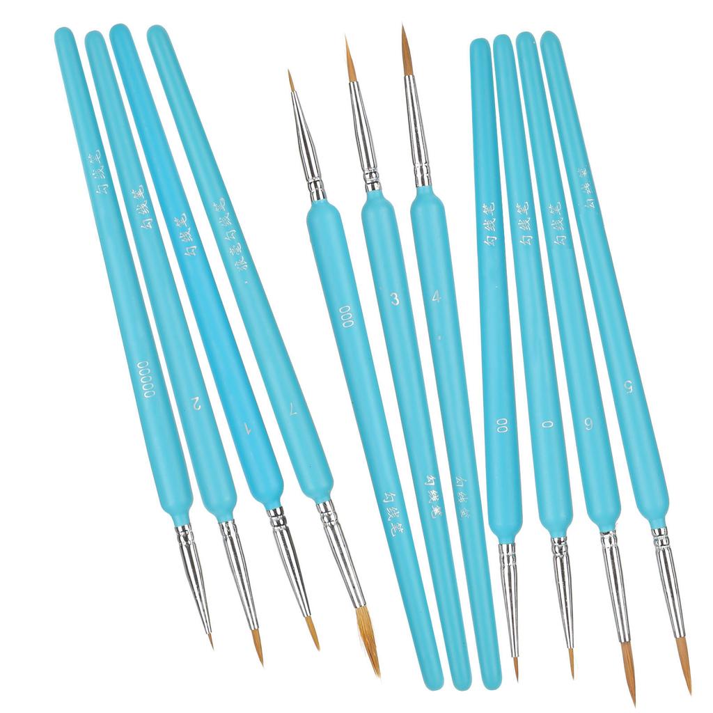 11Pcs Painting Tools Hook Line Pen Painting Brush Watercolor Pen for Students Art Lovers