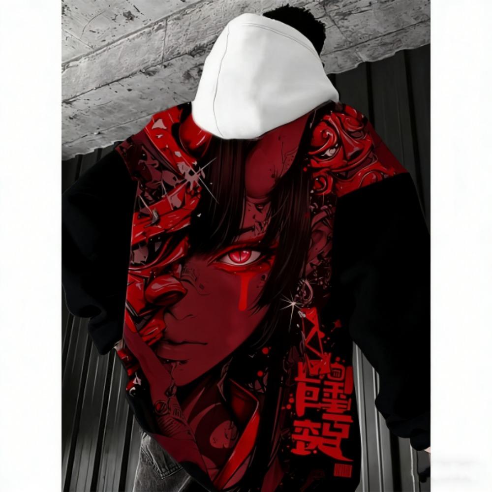 Europe and America Spring Anime Print Hoodie Men Women Fashion Sexy Samurai Casual Hoodie Sweatshirt Autumn Clothes Y2k Coat