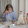 Přírodní barva 4mm DIY bambusové tyčinky 50/100ks Tyčinky na cukrovou vatu Malé vlaječky Ručně vyráběné modelovací materiály pro řemesla