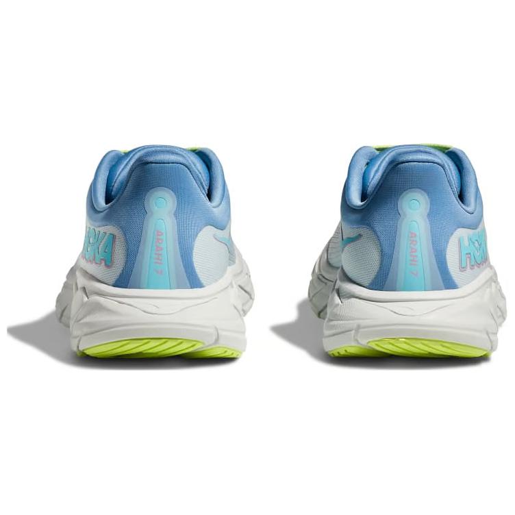 Hoka One One Arahi 7 Comfortable Versatile Shock Absorbing Durable Low Top Trail Running Shoes Women sneaker White Blue 1147890-ISK