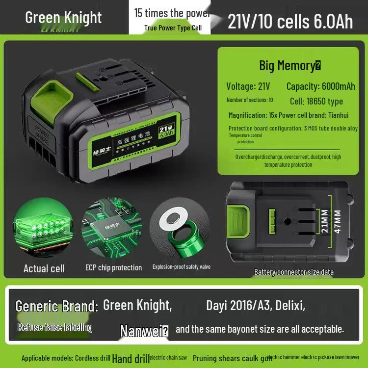 Universal Lithium Battery Multi-Tool: Angle Grinder, Impact Drill, Chainsaw, Electric Wrench, Air Gun, Hammer.