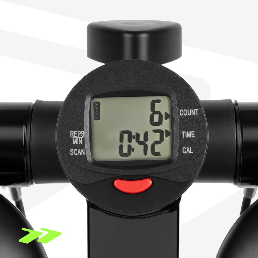 Stepper do ćwiczeń steper prosty z linkami regulacja licznik lcd mata 100kg bodystep