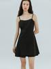Etmont Slip Flare Layered Mini Dress Black
