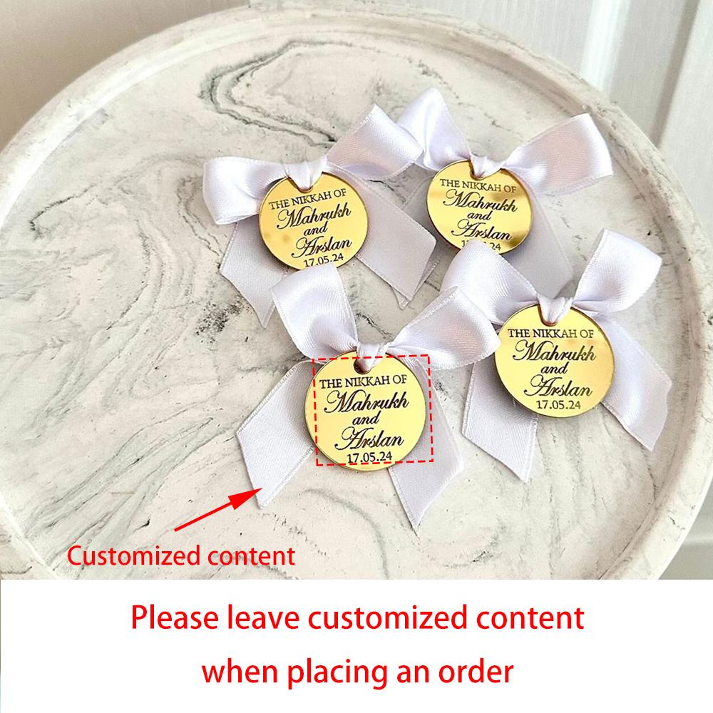 

Custom 5Pcs Gold Wedding Day Tag Christmas Acrylic Tags Bachelorette Place Setting Favor Decor Mirror Party Tag Bridal Shower 5pcs