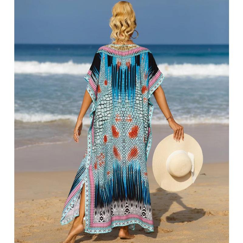 Damskie narzutki plażowe Czeska sukienka plażowa Sukienki w dużych rozmiarach