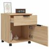 Mobile Filing Cabinet with Casters Sonoma Oak Finish 45 X 38 X 54 Cm