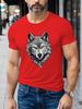 Wild Grey Wolf Head Unisexs Crew Neck T Shirt Cool Wildlife Graphic Short Sleeve Tee Animal Lover Casual Male Summer Street Tops