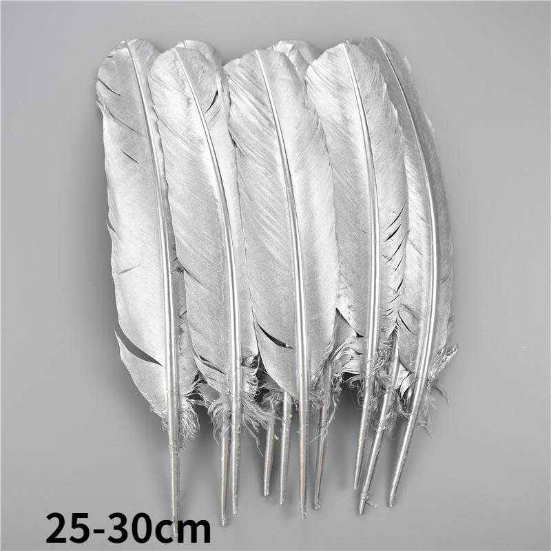 Gold Goose Feather Silver Turkey Plumes Handicraft Accessories Golden Duck Feathers Table Centerpieces Wedding Party Decoration