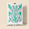 Morandi Color Blanket Abstract Botanical Graffiti Design Scandinavian Minimalist Sofa Blanket Cafe Home Dual Purpose