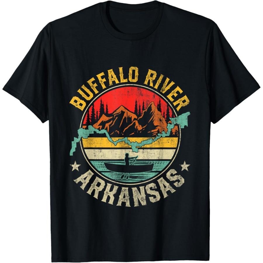 Национальный парк Буффало Ривер Арканзас Сплав по реке Каяк Футболка XXXXXL чёрный
