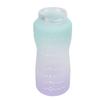 Sports Water Bottle 2000ml Gradient Frosted   Water Bottle with Handle Straw Silicone Hose Water Bottle for Running