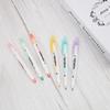 6 Colors/Set Unique Window Tip Highlighter Pen Double Head Pastel Color Midline Highlighters Marker School Stationery Supplies