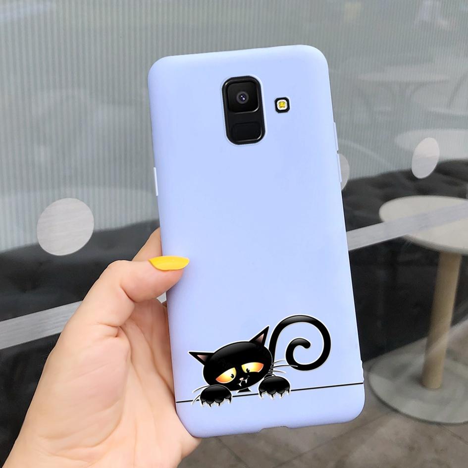 For Samsung Galaxy A6 2018 Case SM-A600F Cute Sunflower Astronaut Phone Cover For Samsung A6 Plus 2018 A6Plus A6+ SM-A605F Coque