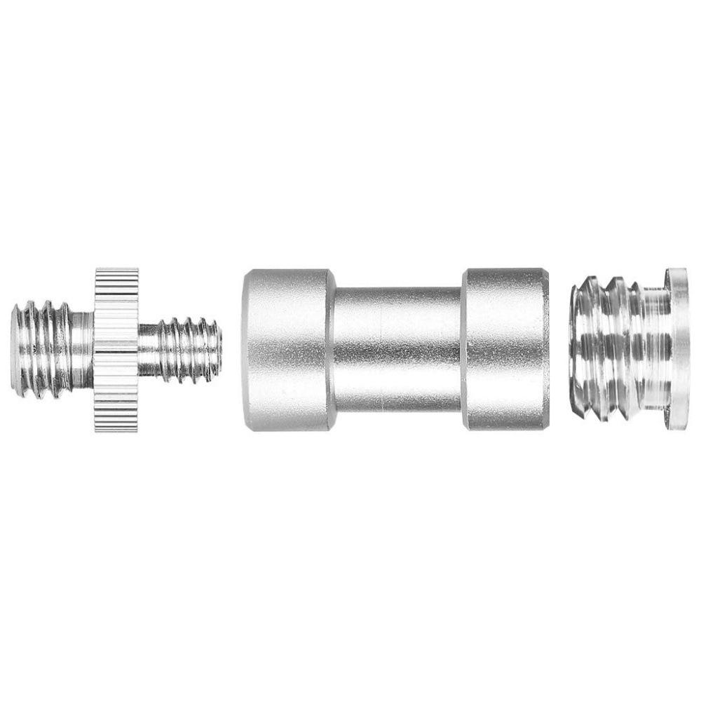 

3/8 to 1/4 Tripod Cold Shoe Adapter with Ball Head and Imperial Screw Thread
