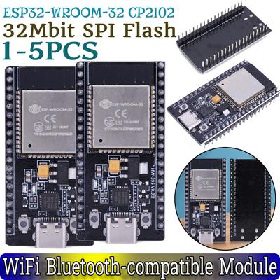 1/3/5Pcs ESP32--32 CP2102 Development Board 32Mbit SPI Flash WiFi Bluetooth-compatible 2412-2484MHz for Smart Home Mobile IoT