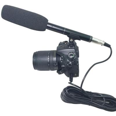 ABS Metal Wired Professional Interview Microphone with XLR Cable and Windscreen for Video Camcorders, DSLRs, and DV Cameras