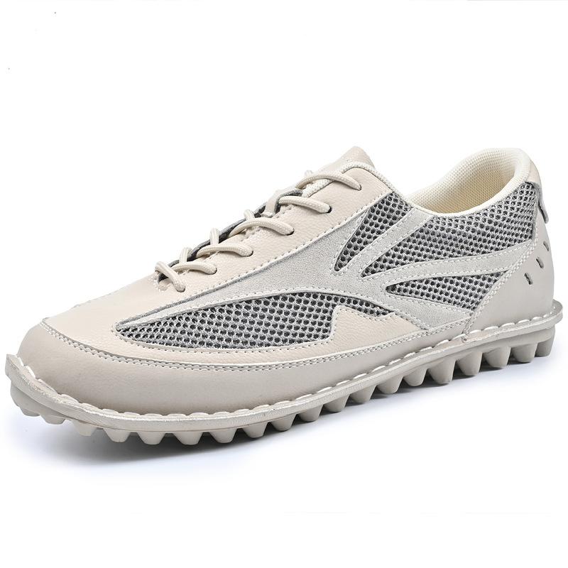 Mesh shoes men's 2025 new summer breathable hollow shoes soft sole non-slip lightweight Forrest Gump shoes casual shoes large size