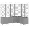 Vidaxl Garden Planter With Trellis, Light Grey, 160X120X140 Cm, Pp