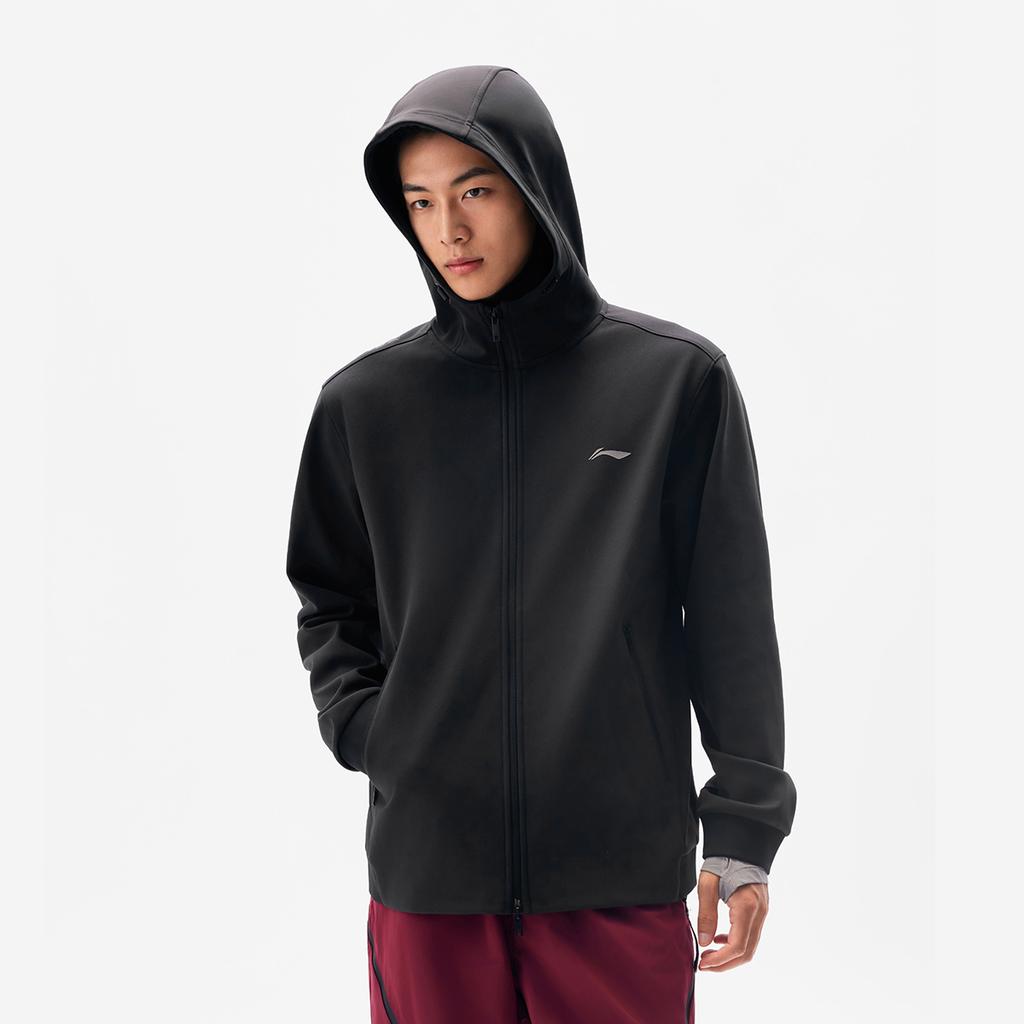 Li Ning Fitness Series Hooded Logo Letter Stitching Jacket Men Jacket AWDVC39-5