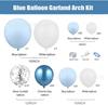 Macaron Blue White Haze Grey Balloon Package Wedding Birthday Party Decorations Wreath Arch Set