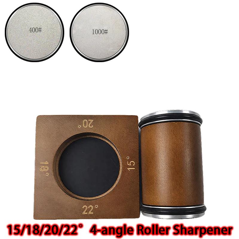 4 Angle Options 15° 18° 20° 22° Roller Knife Sharpener Efficient Blade Sharpening Tool for Cooking & Butchery Knives