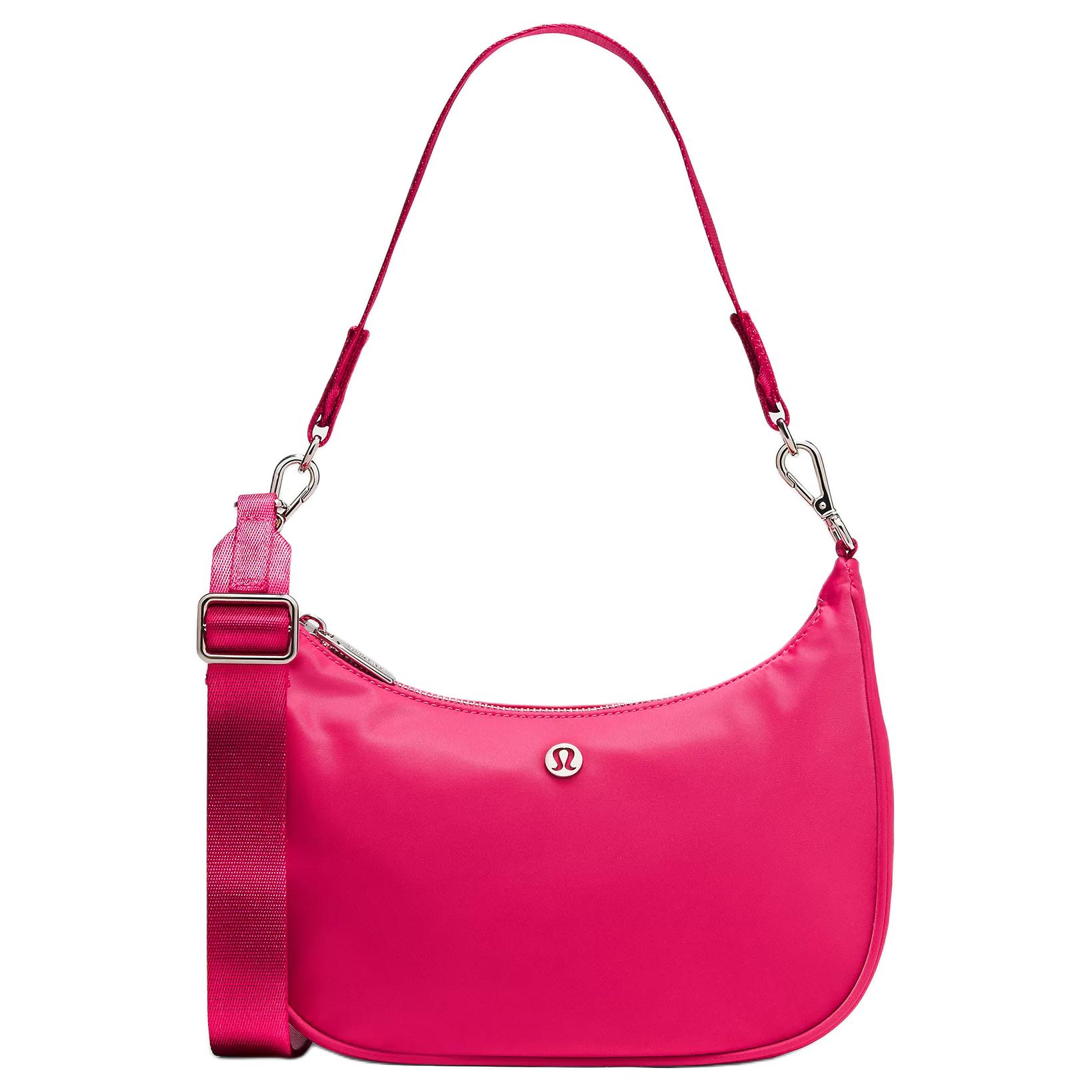 Lululemon City Essentials 3L Brand Logo Recycled Nylon Shoulder Bag Small Women bags Raspberry-Jam LW9FR7S-062220 Raspberry Sauce Pink