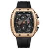 VA VA VOOM Silicone Waterproof Sport Men Watch   Personalized Rectangle Chronograph Watch Dial Casual Wrist Watch Man