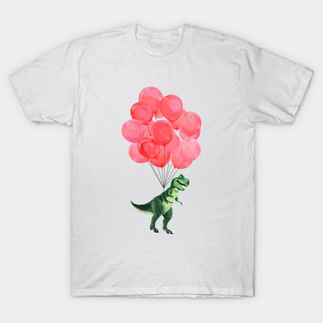 Men Black Print T-shirt Let S Fly T-Rex No-Cut Transfer Paper Print Cotton Tshirt L белый