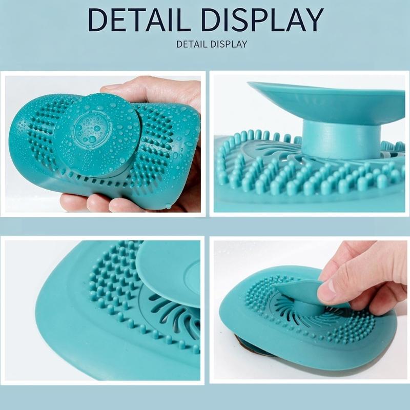 4PCS Kitchen Drain Cover Smell Prevent Sink Strainer for Odor and Insect Control HX6C