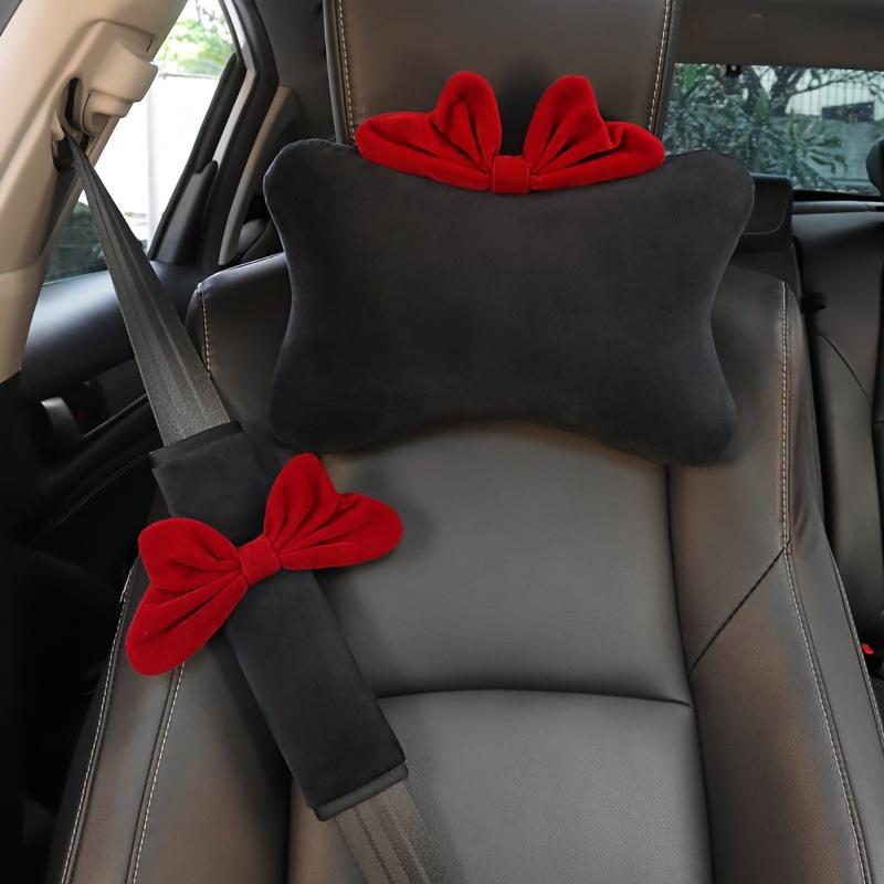1pc Car Comfort Creative Bow Design Seat Belt Shoulder Cover for a Cozy Interior Space