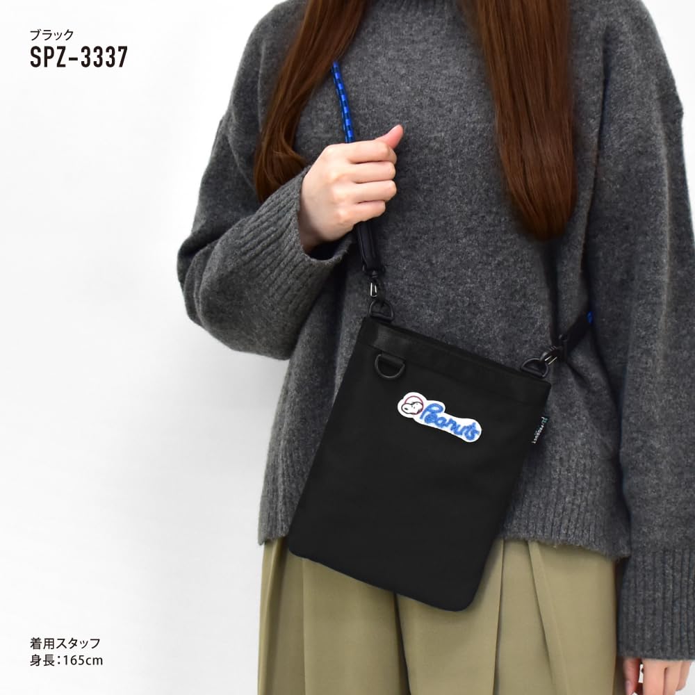 Snoopy Shoulder Mini Smartphone Shoulder Perfect for and and Cute Character Black Bag, Sacoche, Bag, Bag, Logo, Simple, 2-Way Design, Water-Repellent,
