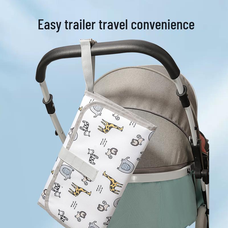 Lightweight Waterproof Portable Baby Changing Pad with Stroller Attachment