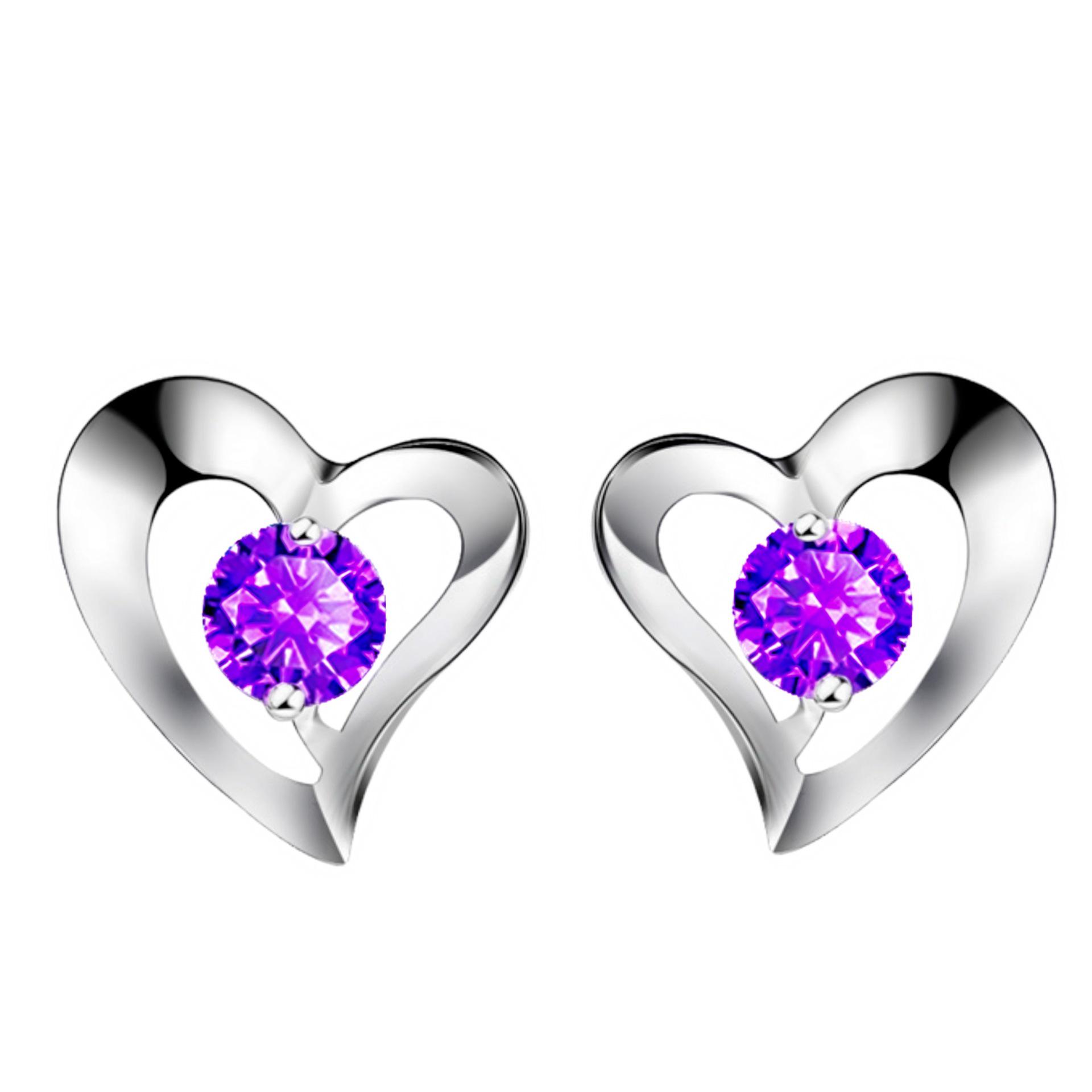 

Пленительные серьги-пусеты с цирконами - Корейская мода, серебряные украшения, подарок для девушки, на Циси и День святого Валентина