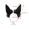 Lolita Plush Hair Hoop Wolf Ears Headwear with Metal Ring Furry Headband Cute Anime Fancy Dress Cosplay Accessories