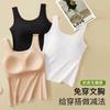 Women Thin Padded Square Neck Camisole Tank Top With Built In Bra For Inner Wear