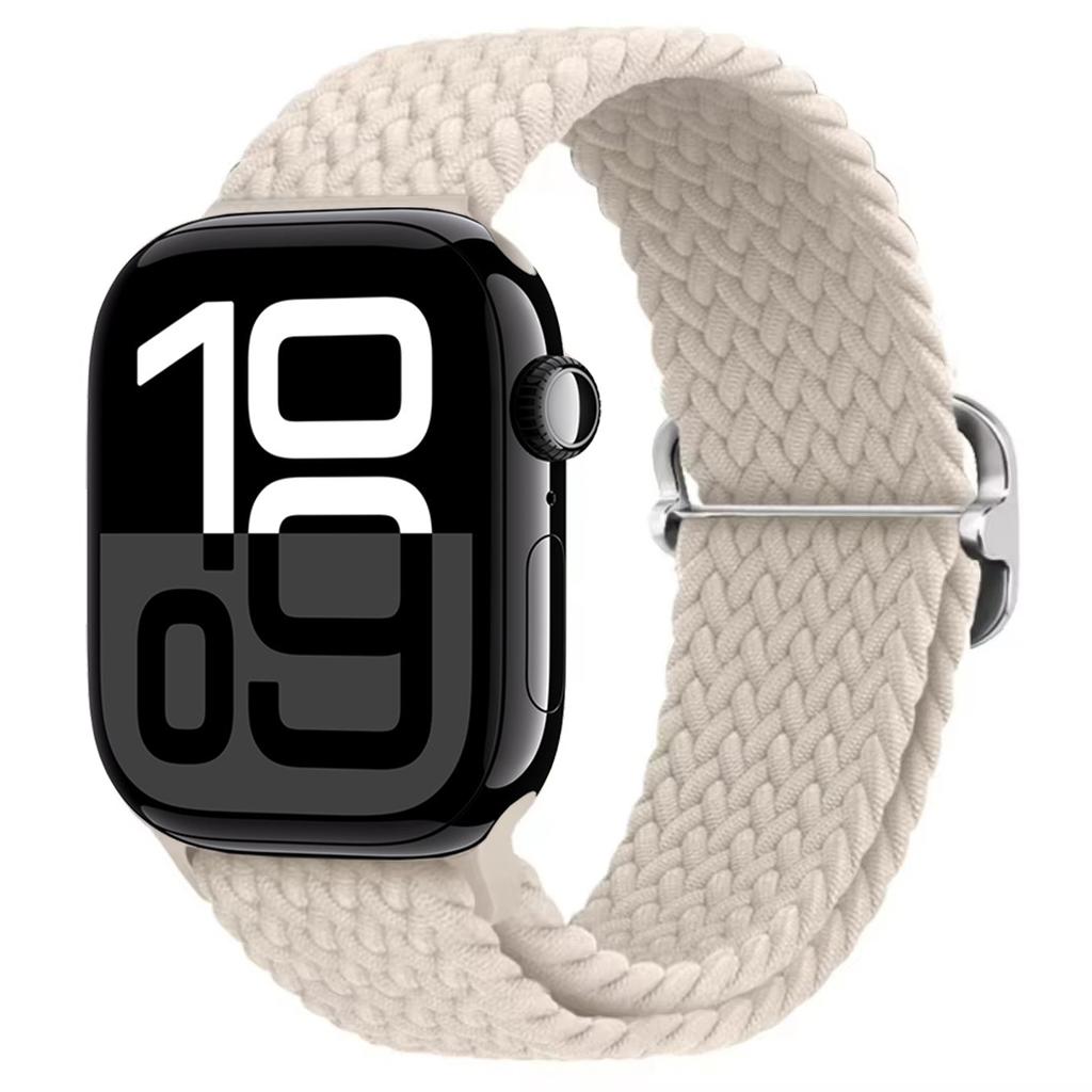 Nylon Braided Loop Band for Apple Watch Ultra/2 49mm 10 9 8 7 46mm 45mm 41mm 6 5 4 SE 44mm 40mm Elastic Strap for iWatch 3 42mm