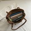 Wind Solid Color Messenger Bag New Fashion Shoulder Bag Commuting Versatile Large Capacity Tote Bag