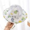 Thin Children Sun Hat Fruit Print Sun Protection Hat Fashion Bucket Hat  for Baby Boys Girls