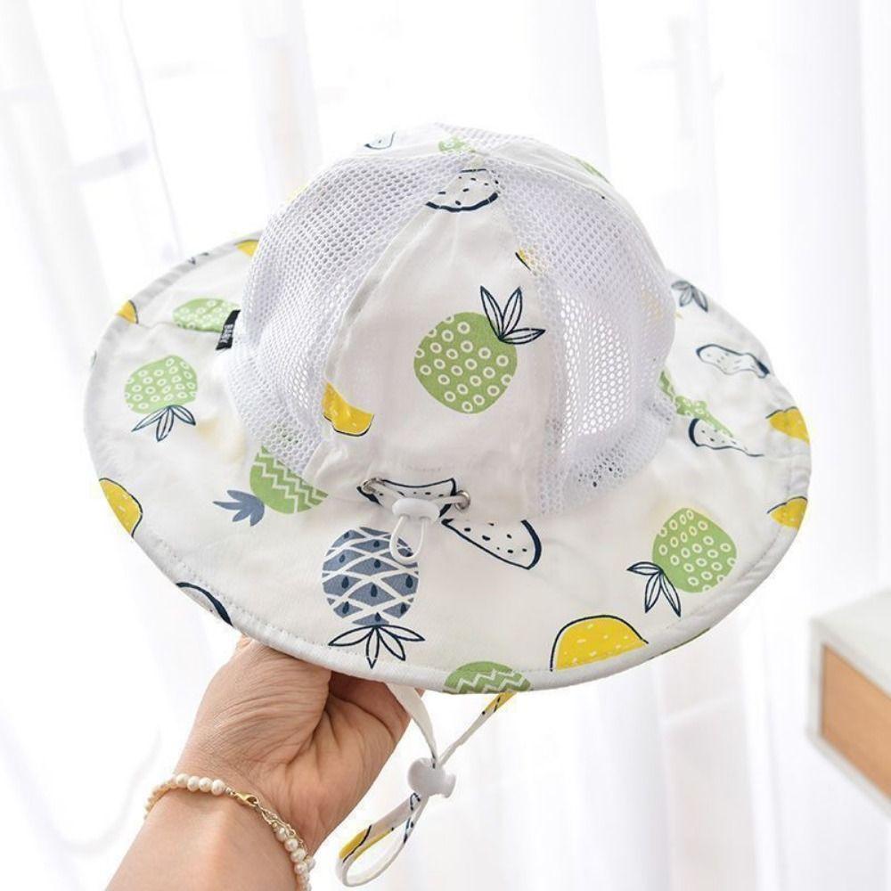 Thin Children Sun Hat Fruit Print Sun Protection Hat Fashion Bucket Hat  for Baby Boys Girls