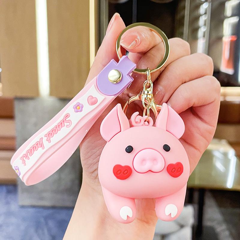 Refillable Sanrio Luminous Glitter Bubble Bead Keychain Pendant - Trendy Women's Bag Charm
