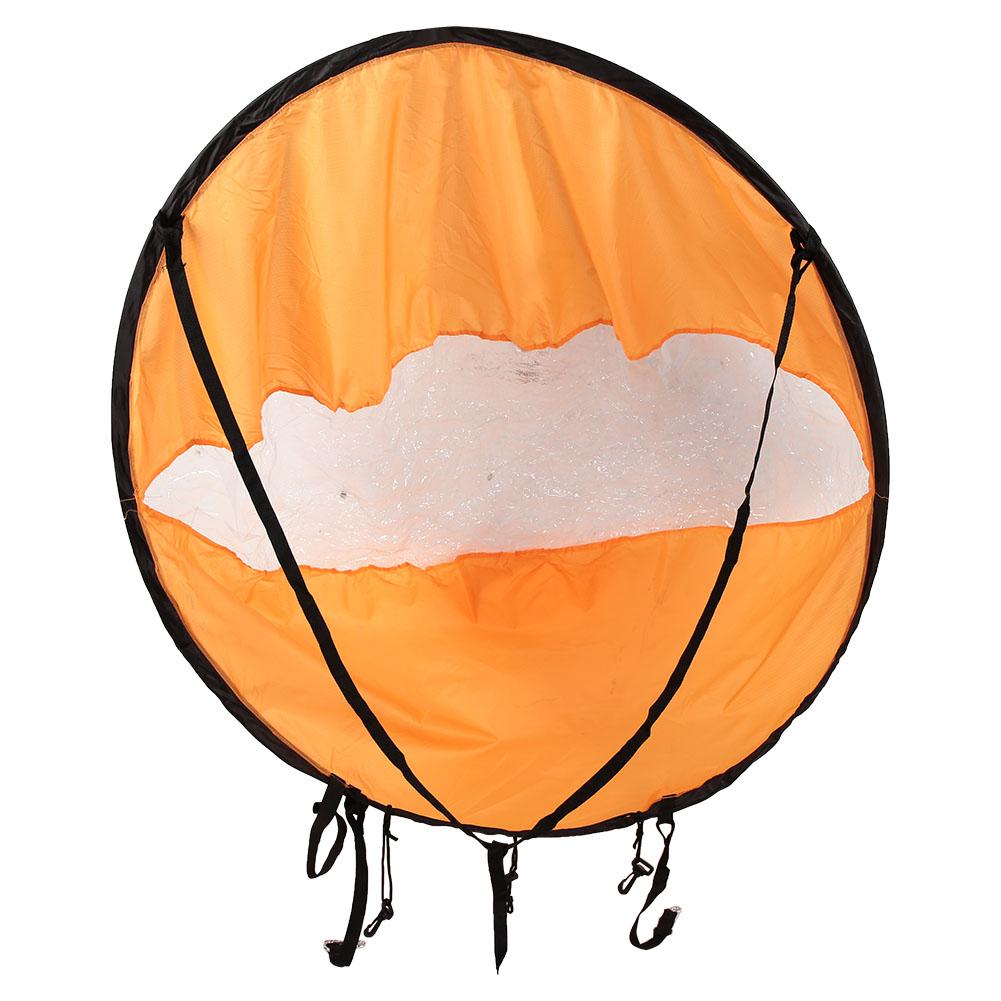 PVC Folding Portable Downwind Wind Paddle Popup Board Kayak Kit Sailboat Accessories(Orange)