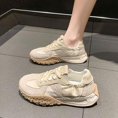 Zilveren Duitse trainingsschoenen dames zomer nieuwe dikke zool buitenlandse stijl casual explosie veelzijdig ademend sport Forrest Gump schoenen