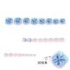Blue 3D flower foot nail piece, hot-selling in summer, wearing nail toenail piece, French manicure toenail piece