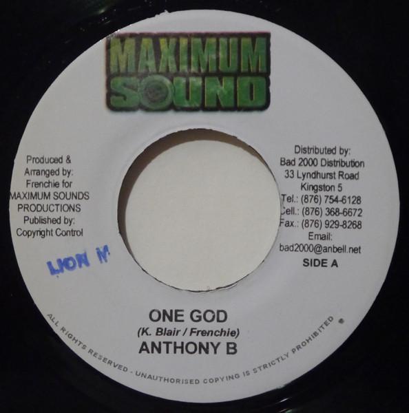 

7inch Record ANTHONY B - One God NONE Maximum Sound Jamaica Reggae, Ska & Dub Used