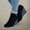 Stivaletti da Donna alla Caviglia con Plateau Autunno Inverno Scarpe Stampa Leopardo Stivali Moda Donna