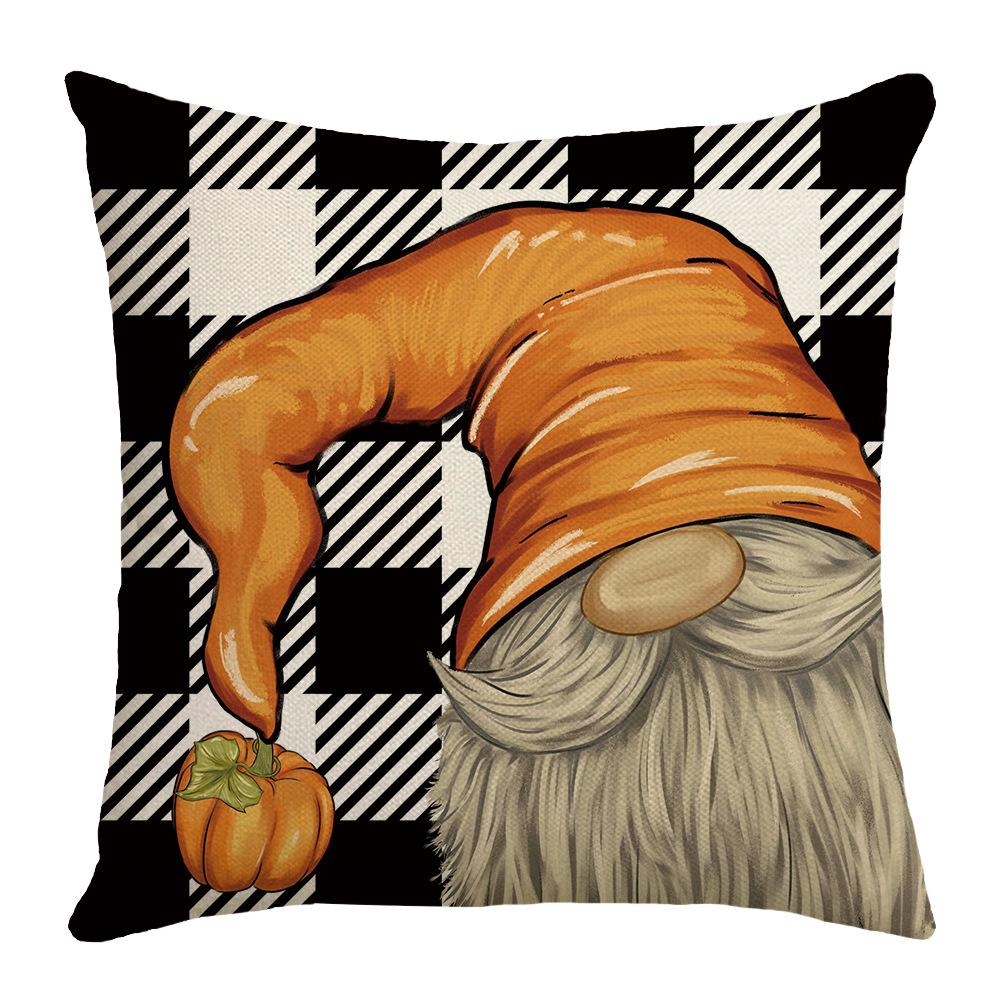 Pillow New Pumpkin Maple Leaf Gnome Autumn Cushion Cushion Thanksgiving Pillow Nordic Linen Pillow Cover