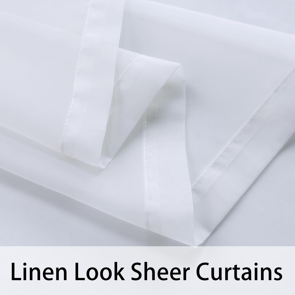 1PC, Outdoor Grommet Top Waterproof Sheer Curtain For Patio, Porch, Pergola, Cabin Decoration