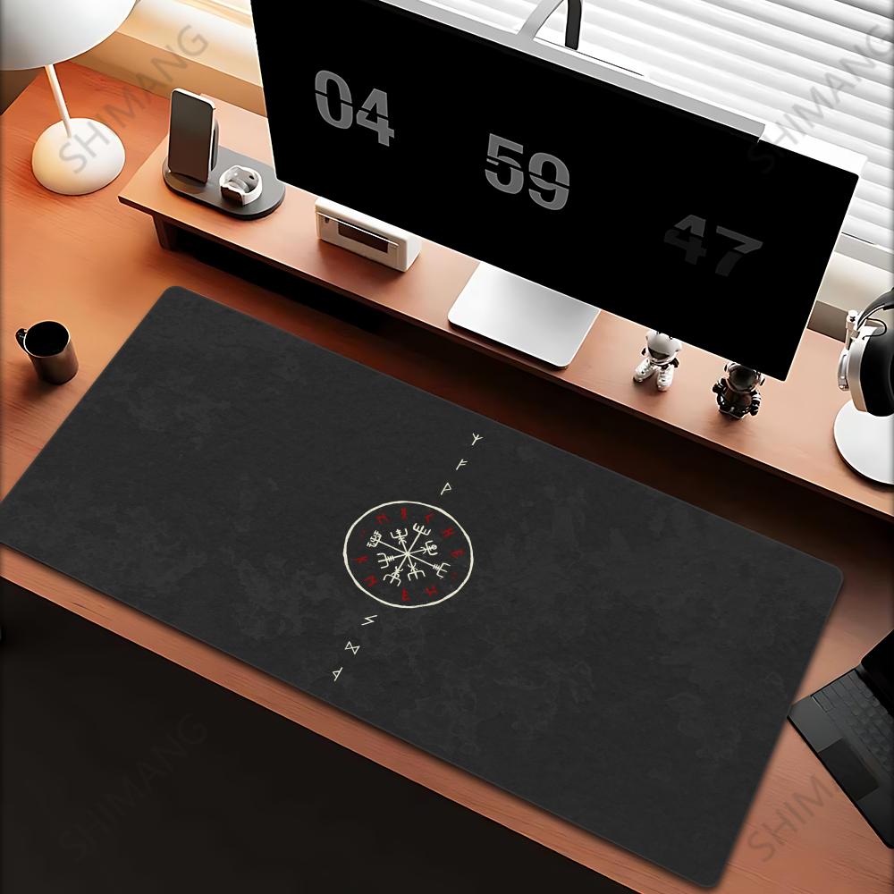 Viking Vegvisir Logo Mauspade INS Trend Groß Verdickt Mauspade Übergröße Gaming Tastatur Notebook Tischmatte für PC Computer